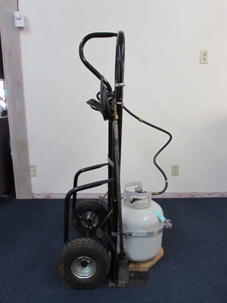 GRASS & FIELD TORCH BURNER WITH TANK HAND TRUCK