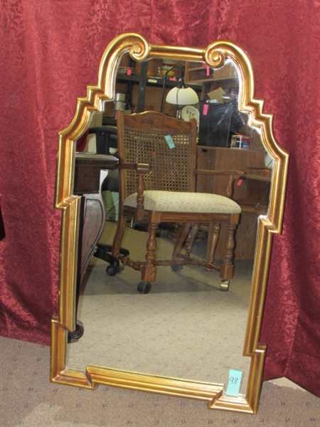 ORNATE GOLD GILDED MIRROR