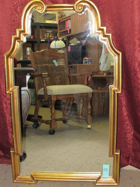 ORNATE GOLD GILDED MIRROR