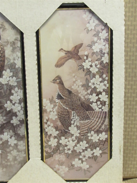 PRETTY 3 PIECE PHEASANT WALL ART- NEW!