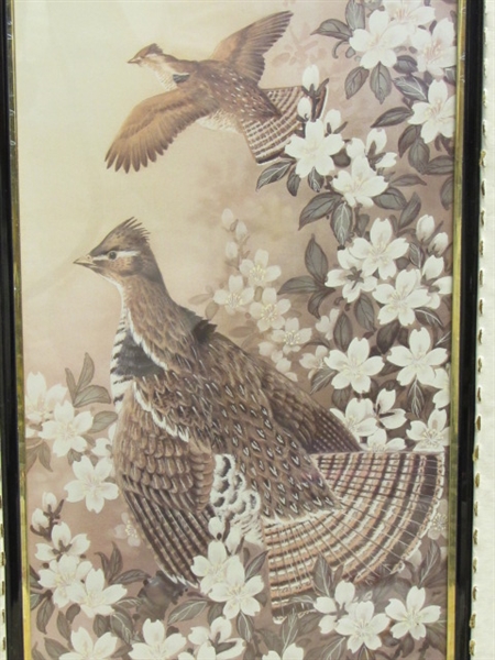 PRETTY 3 PIECE PHEASANT WALL ART- NEW!