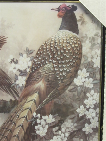 PRETTY 3 PIECE PHEASANT WALL ART- NEW!