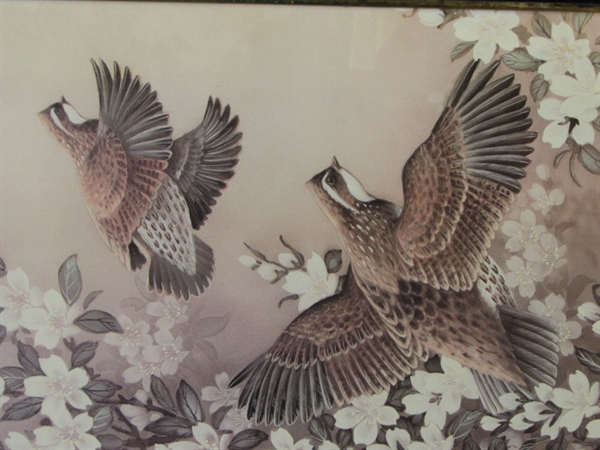 PRETTY 3 PIECE PHEASANT WALL ART- NEW!