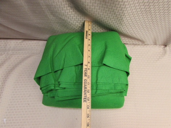 A HUGE PIECE OF GREEN FELT