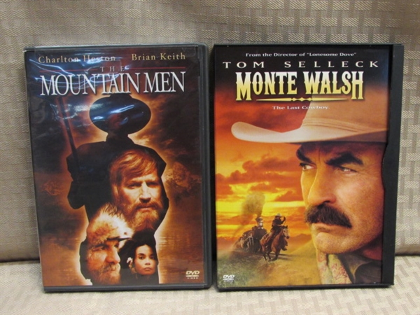 TEN WESTERN DVD'S FOR YOUR ENTERTAINMENT-CLASSICS & NEW 