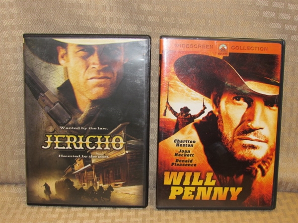 TEN WESTERN DVD'S FOR YOUR ENTERTAINMENT-CLASSICS & NEW 