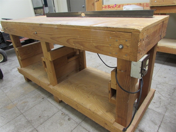 HEAVY DUTY ROUTER BUILT INTO A BIG SOLID TABLE!