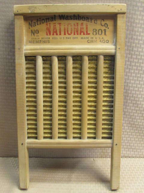 Vintage Washboard National Washboard Co. No. 801 The Brass King Top Notch