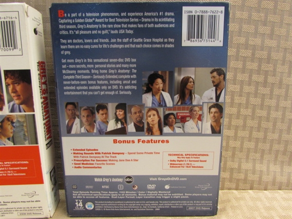 GREY'S ANATOMY MARATHON!  SEASONS 2 & 3 OF THE POPULAR TV SERIES ON DVD 