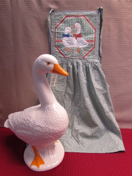 A GOLDEN GOOSE TO KEEP YEAR ROUND PLUS A WONDERFUL COUNTRY APRON