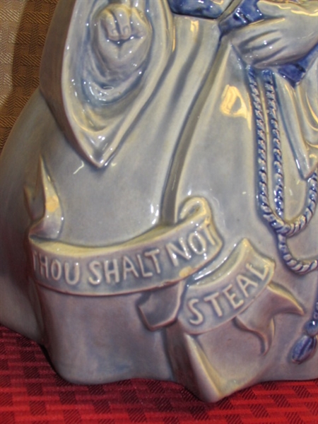 THOU SHALT NOT STEAL (COOKIES FROM THE COOKIE JAR) CUTE VINTAGE RED WING COOKIE JAR