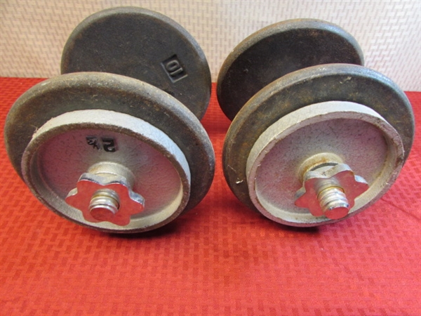 CAST METAL DUMBELL WEIGHTS