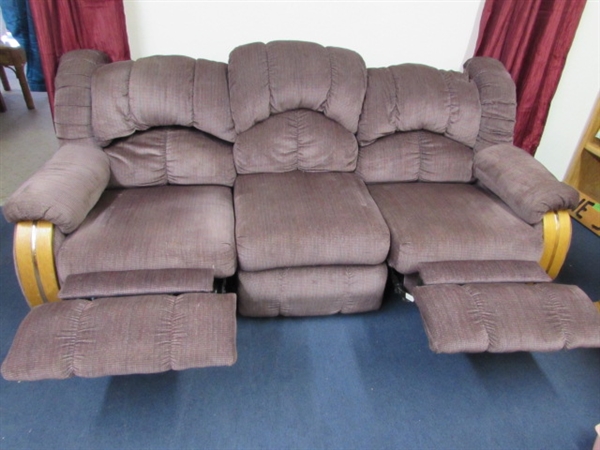 DOUBLE RECLINING COUCH WITH LOTS OF EXTRAS!