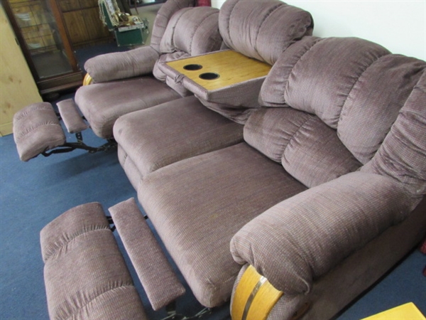 DOUBLE RECLINING COUCH WITH LOTS OF EXTRAS!