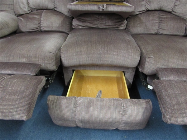 DOUBLE RECLINING COUCH WITH LOTS OF EXTRAS!