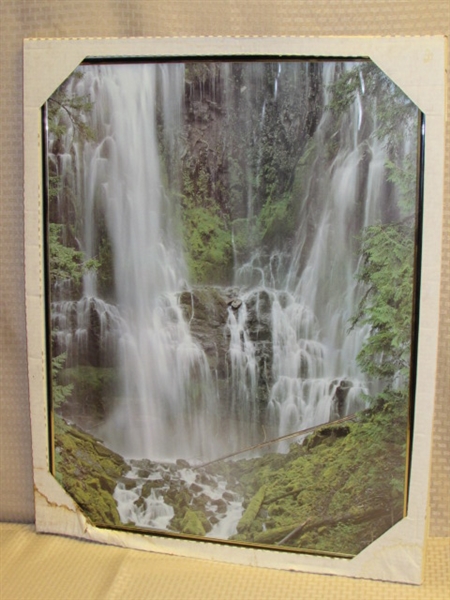 TRANQUIL FRAMED WATERFALL FOR YOUR WALL - NEW!