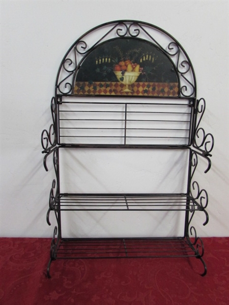 VICTORIAN STYLE ORCHARD WIRE  THREE SHELF UNIT - NEW