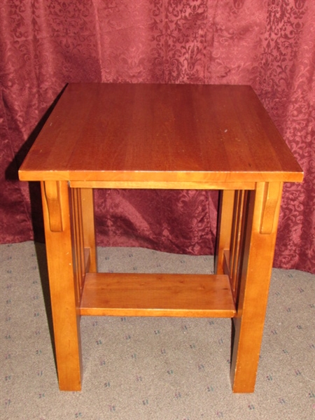 MISSION STYLE SIDE TABLE