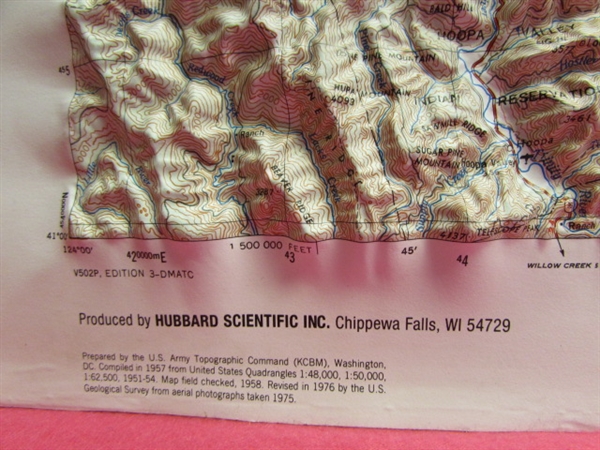 OUR OWN BACKYARD!  HUBBARD SCIENTIFIC INC. TOPOGRAPHICAL MAP OF WEED, CA