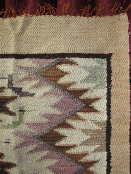 PERUVIAN HAND LOOM WOVEN AREA RUG