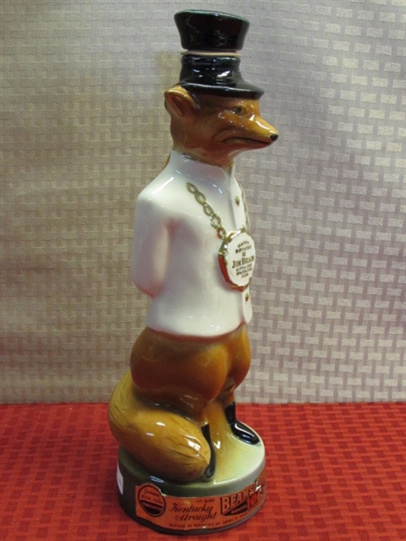 HAPPY BIRTHDAY JIM BEAM! VINTAGE SLY FOX BEAM'S TROPHY BOTTLE