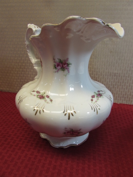 ANTIQUE  LARGE SEVRES PORCELAIN WASH BASIN & PITCHER