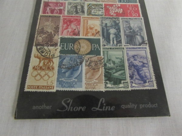 SIX VINTAGE NEW SETS OF COLLECTIBLE STAMPS FROM AROUND THE WORLD- WELL OVER 100 STAMPS!