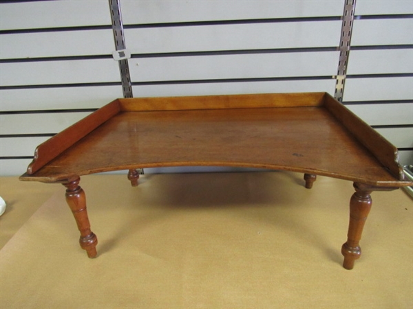 OLDER SOLID WOOD LAP DESK