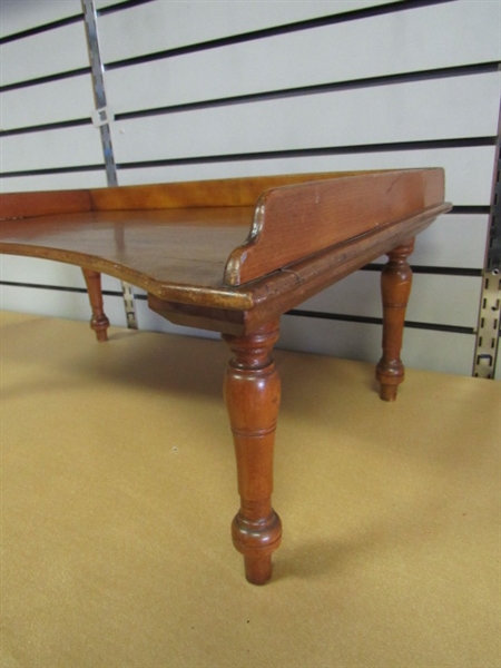 OLDER SOLID WOOD LAP DESK