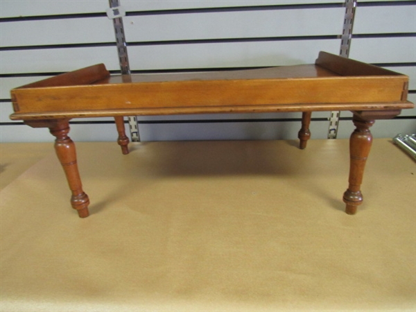 OLDER SOLID WOOD LAP DESK