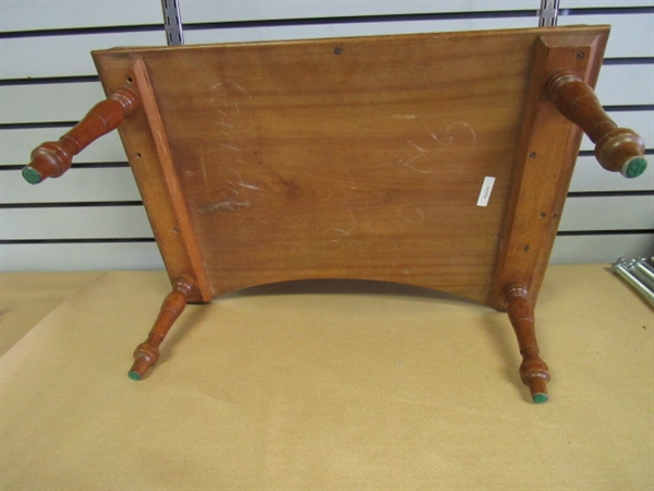 OLDER SOLID WOOD LAP DESK