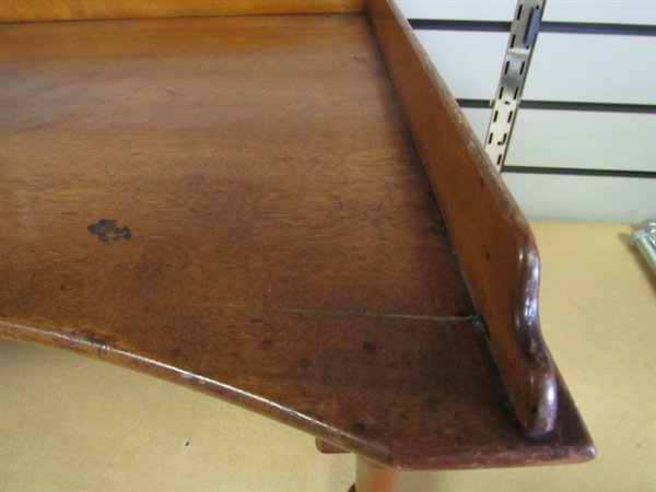 OLDER SOLID WOOD LAP DESK