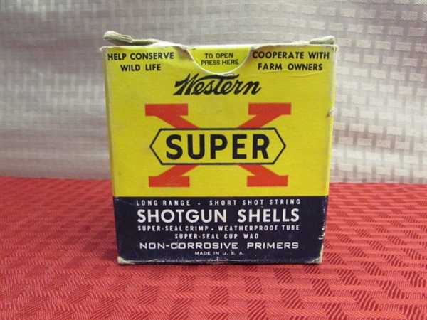 Lot Detail - FULL BOX WESTERN SUPER X 2O GAUGE SHOTGUN SHELLS