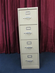 GET YOUR OFFICE ALL SET FOR TAXES WITH THIS TALL 4-DRAWER FILE CABINET
