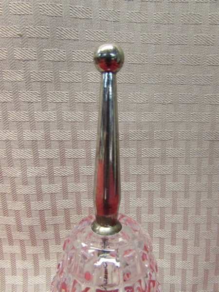 ELEGANT CRYSTAL & SILVER HANDLED BELL