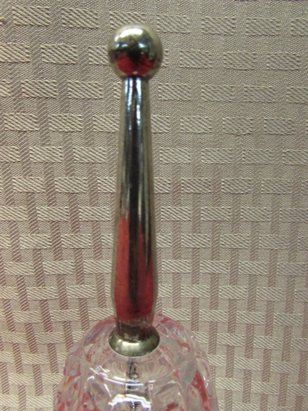 ELEGANT CRYSTAL & SILVER HANDLED BELL