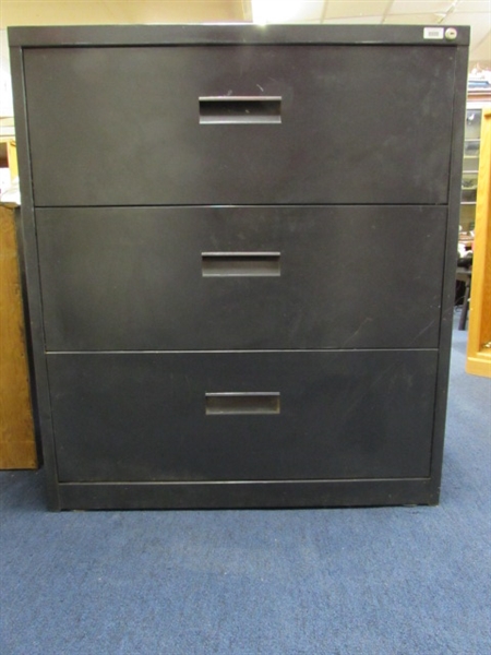 METAL THREE DRAWER LATERAL FILE CABINET - PAINT IT FOR THE HOT METRO INDUSTRIAL LOOK