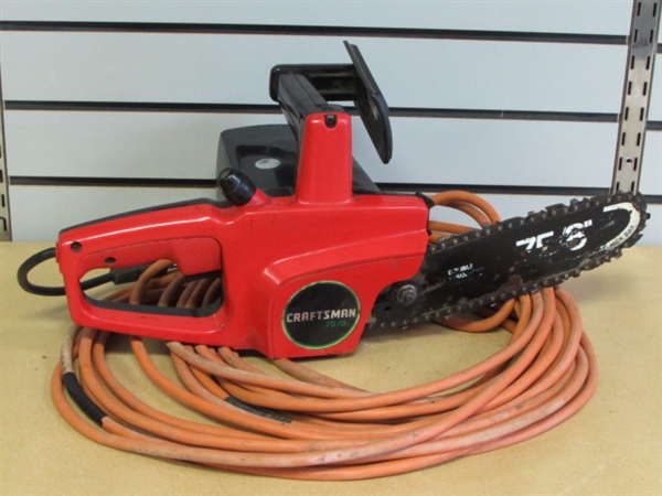 CRAFTSMAN 8 ELECTRIC CHAINSAW WITH EXTENSION CORD