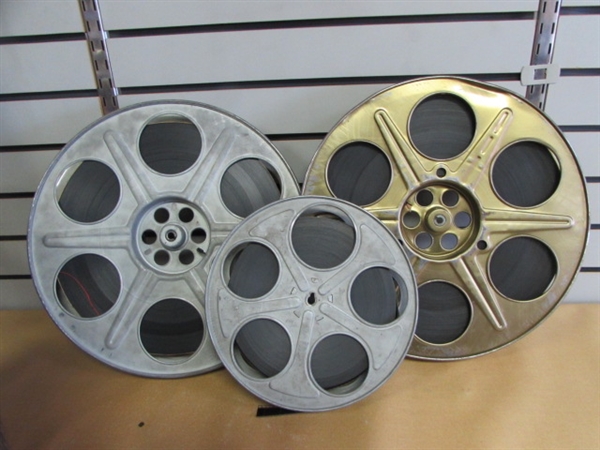 LAST FILM REELS OF THE GOLDEN COACH 1950'S MOVIE & ORIGINAL METAL STORAGE, CARRY BOX