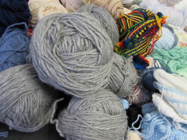 OVER 40 SKEINS & BALLS OF YARN FOR CRAFTERS