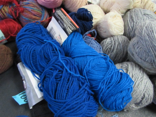 OVER 40 SKEINS & BALLS OF YARN FOR CRAFTERS