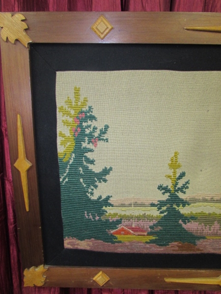 LARGE SCANDINAVIAN NEEDLEPOINT TAPESTRY