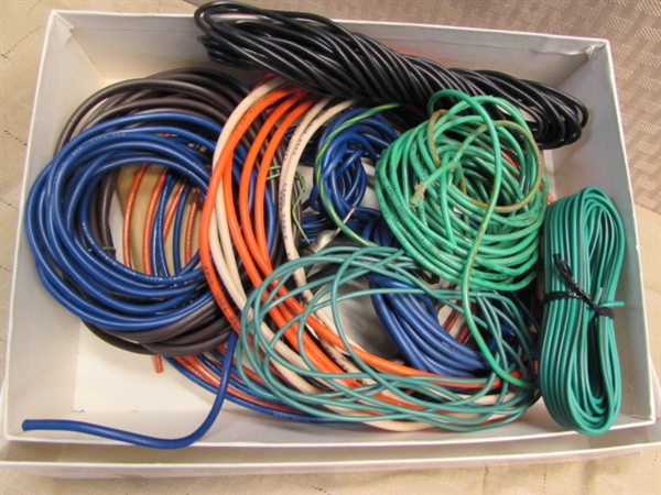 LOADS OF INSULATED ELECTRICAL WIRE, MANY DIFFERENT GAUGES