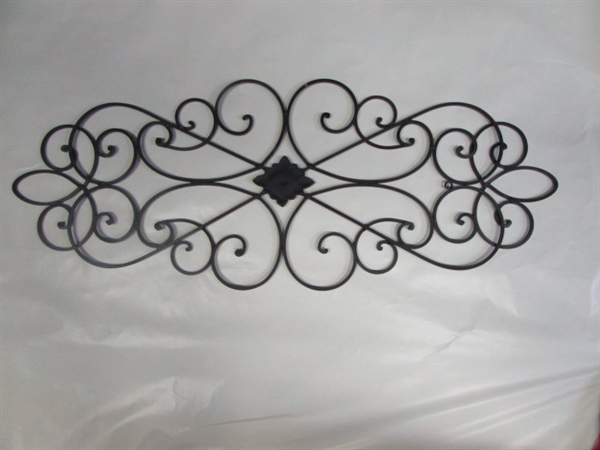 DISTINCTIVE SCROLLED WROUGHT IRON WALL HANGING