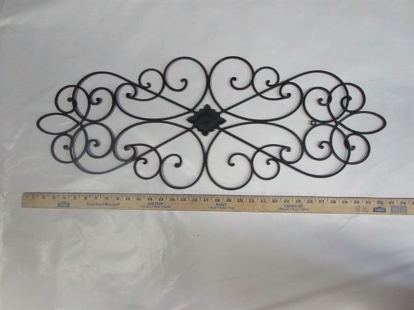 DISTINCTIVE SCROLLED WROUGHT IRON WALL HANGING