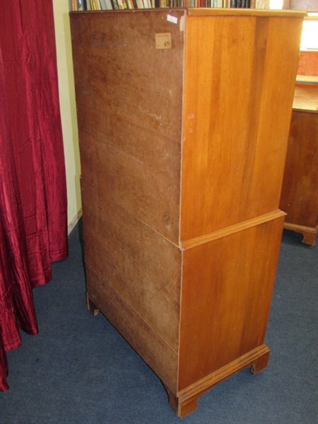 PRETTY VINTAGE BIRCHWOOD CHEST ON CHEST STACK DRESSER