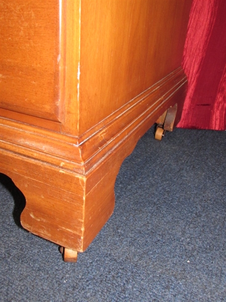 PRETTY VINTAGE BIRCHWOOD CHEST ON CHEST STACK DRESSER