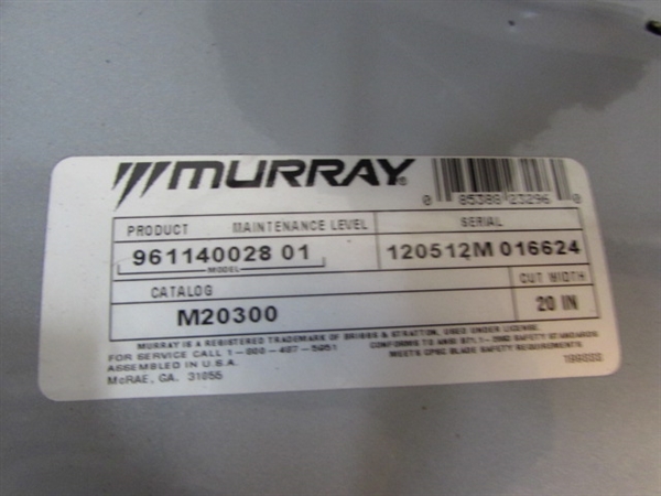 MURRAY LAWN-MOWER BRIGGS & STRATTON 300 SERIES MOTOR