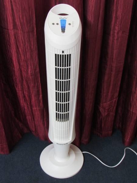 VERY NICE HONEYWELL QUIETSET TOWER FAN WITH 5 SPEEDS & TIMER