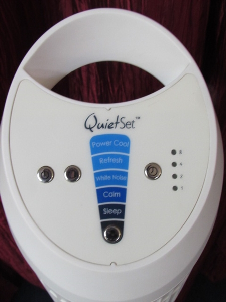 VERY NICE HONEYWELL QUIETSET TOWER FAN WITH 5 SPEEDS & TIMER